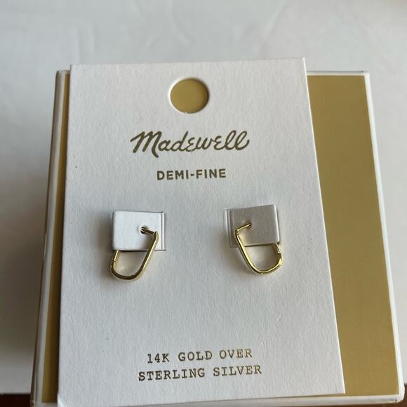 Madewell Jewelry - Copied - Madewell Carabiner Mini Hoop Demi Fine 14K Gold over Silver  Earrings